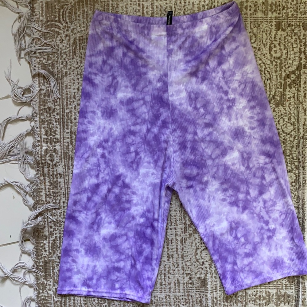 Pretty Little Thing Purple Tye Dye Biker Shorts